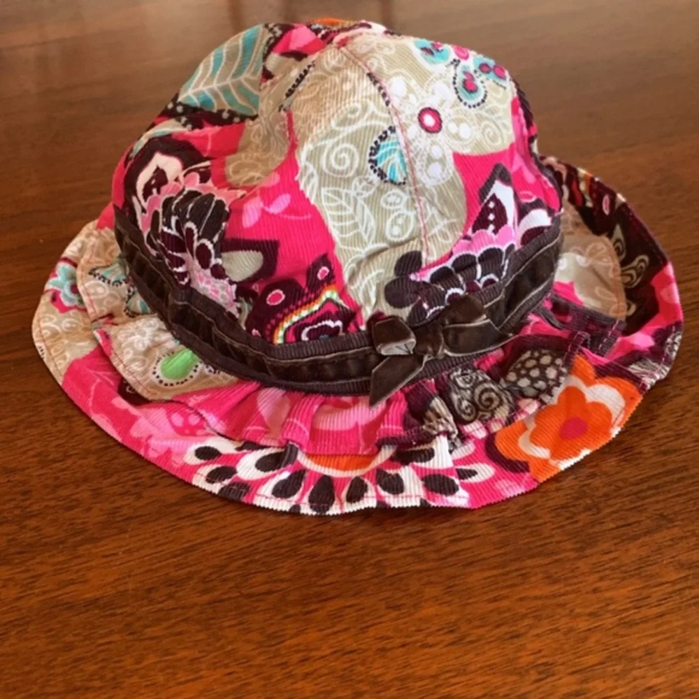The Childrens Place Baby Girl Ruffle Sun Hat 3-6 Months Cotton Floral